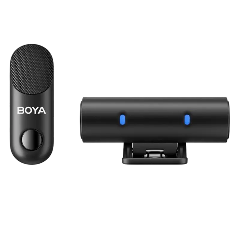 Microfon portabil pentru înregistrare vocală Boya Magic, Fără fir, Negru