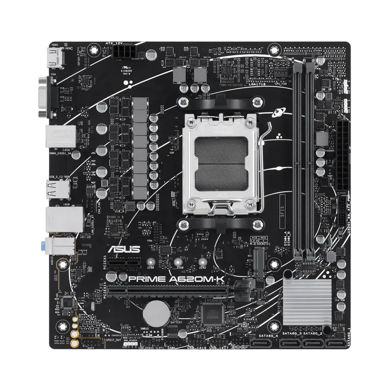 Placă de bază ASUS PRIME A620M-K, AM5, AMD A620, Micro-ATX