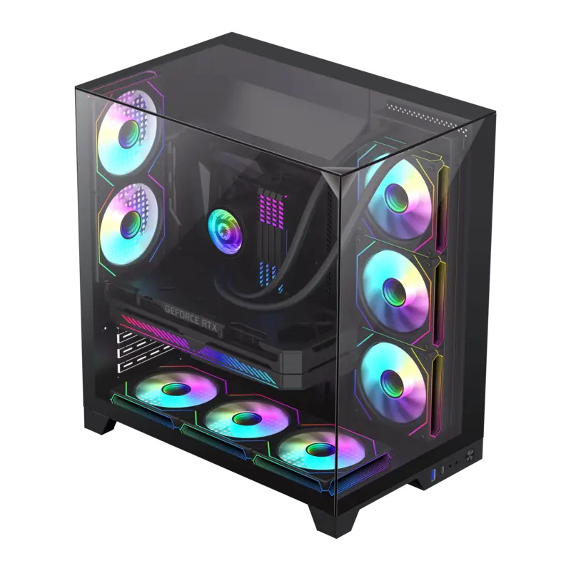 Carcasă PC Gamemax Infinity Plus, Midi-Tower, Fără PSU, Negru