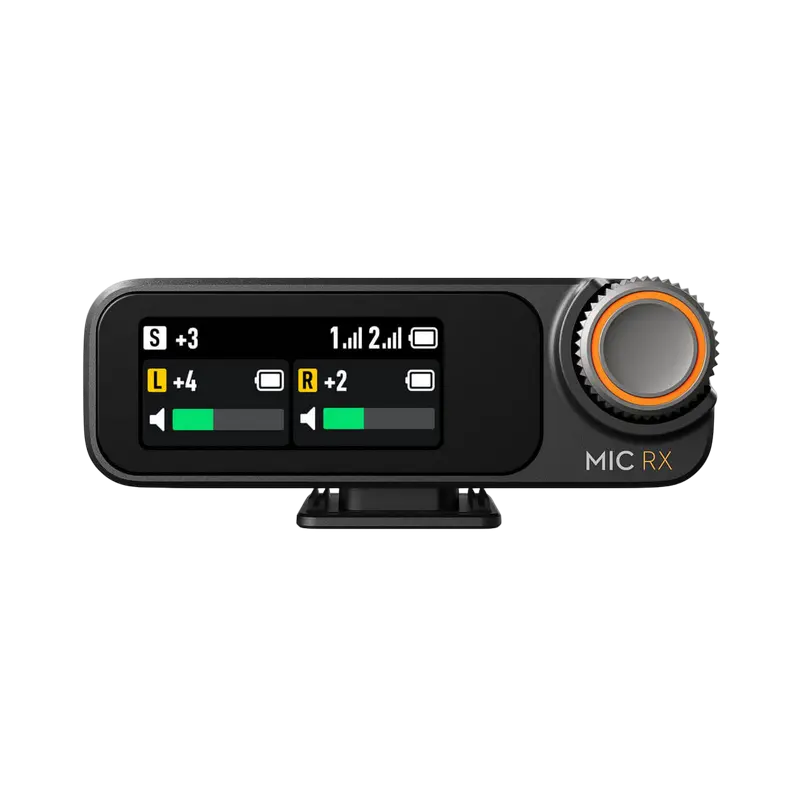 Microfon portabil pentru înregistrare vocală DJI Mic 2 (2 TX + 1 RX + Charging Case), Fără fir, Negru