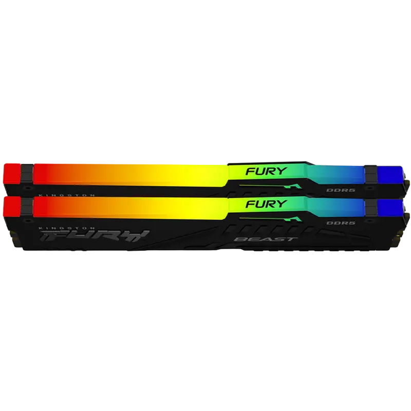 Оперативная память Kingston FURY Beast RGB, DDR5 SDRAM, 6000 МГц, 32 Гб, KF560C30BBAK2-32