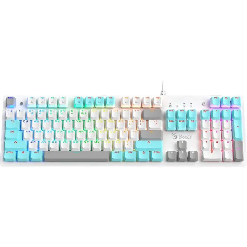 Tastatură Bloody S510R, Cu fir, Icy White