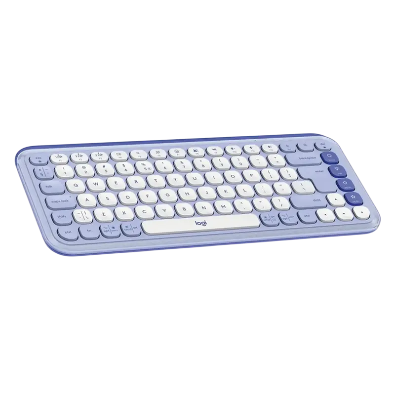 Tastatură Logitech POP ICON, Fără fir, Liliac | White