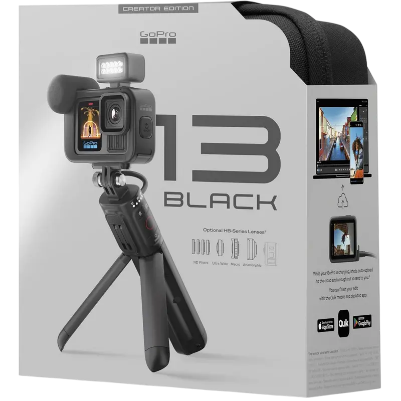 Cameră Video Sport GoPro Hero 13 Creator Edition, Negru