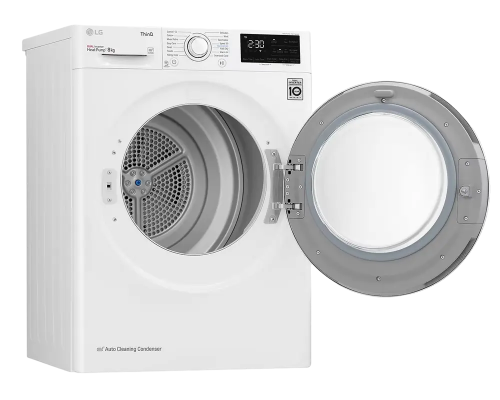 Mașină de uscat LG RH80V3AV6N, 8kg, Alb