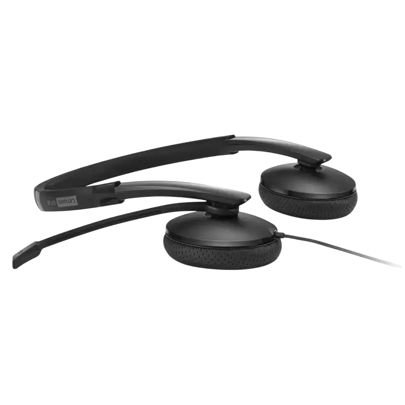 Căști Lenovo VoIP Teams Wired, Negru