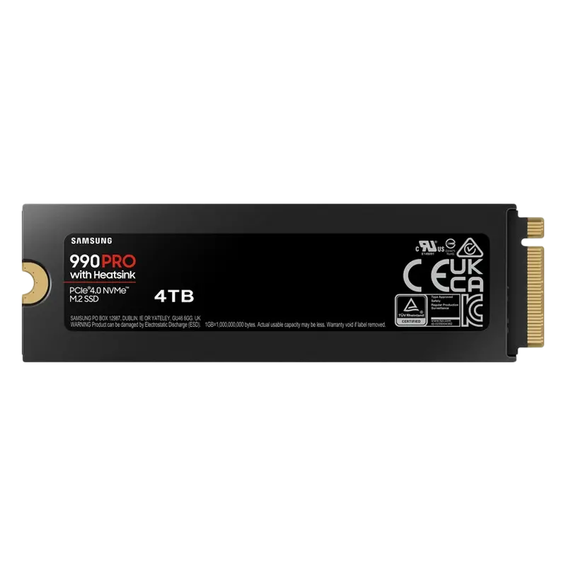 Unitate SSD Samsung 990 PRO cu radiator, 4000GB, MZ-V9P4T0GW