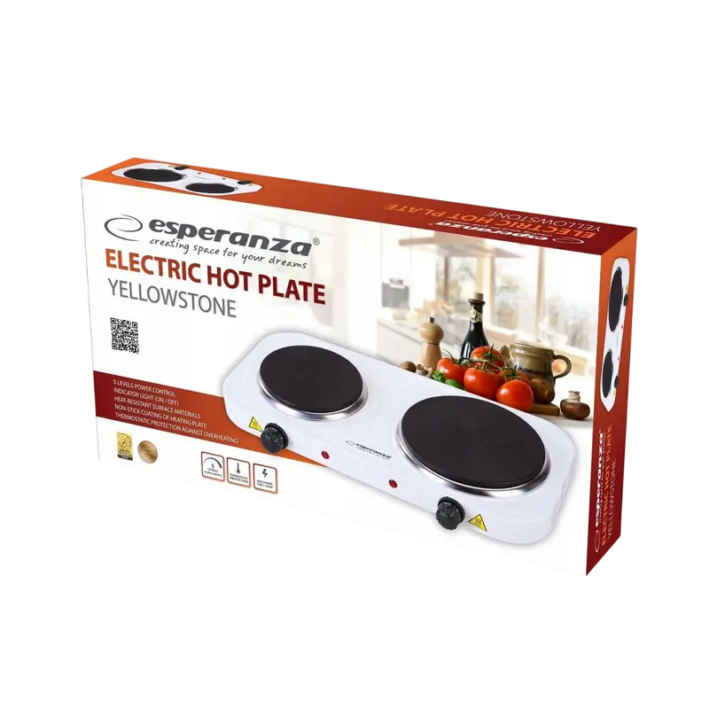 Электическая настольная плита Esperanza EKH007W, Белый