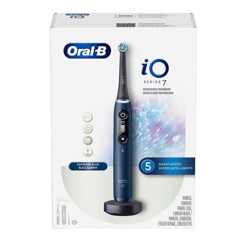Электрическая зубная щетка Braun Oral-B iO 7, Синий