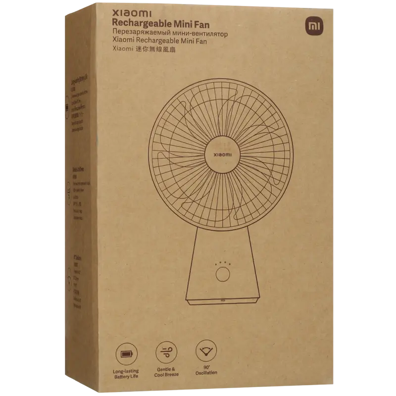 Ventilator Xiaomi Rechargeable Mini Fan GL, Alb