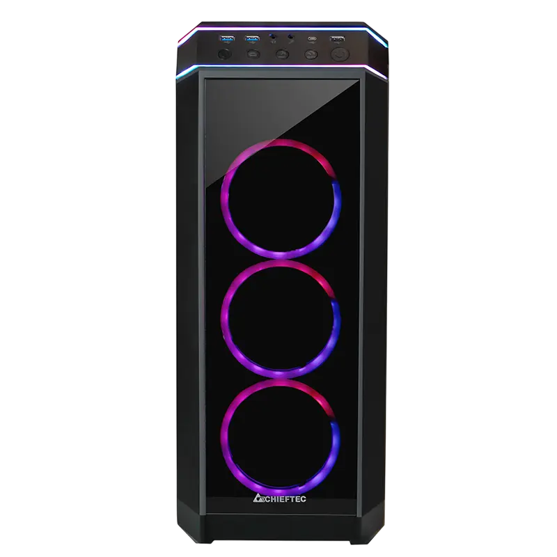 Компьютерный корпус Chieftec STALLION II, Midi-Tower, Без блока питания, Чёрный