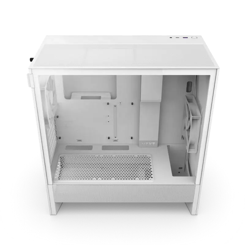 Carcasă PC NZXT H5 Flow, Midi-Tower, Fără PSU, Alb
