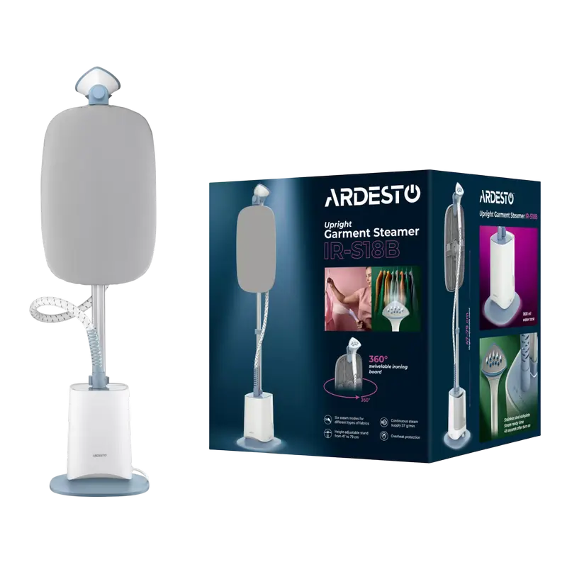 Aparat de călcat cu aburi staționar Ardesto IR-S18B, Alb