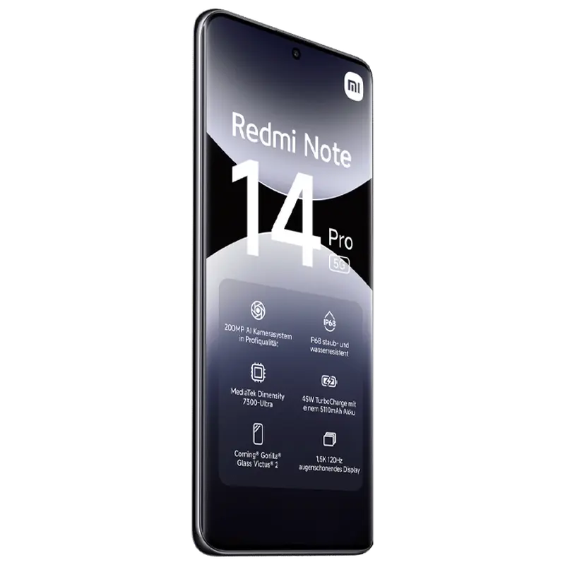 Smartphone Xiaomi Redmi Note 14 Pro 5G, 8Gb/256Gb, Midnight Black
