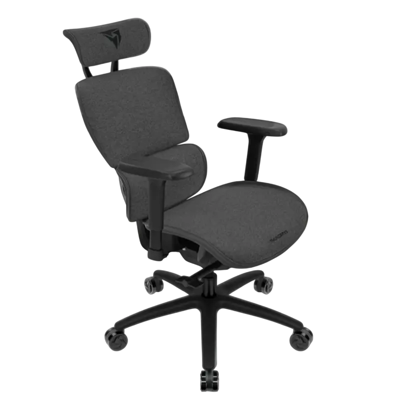 Scaun de birou ThunderX3 XTC Loft, Plasă Respirabilă, PU Piele, Gri inchis