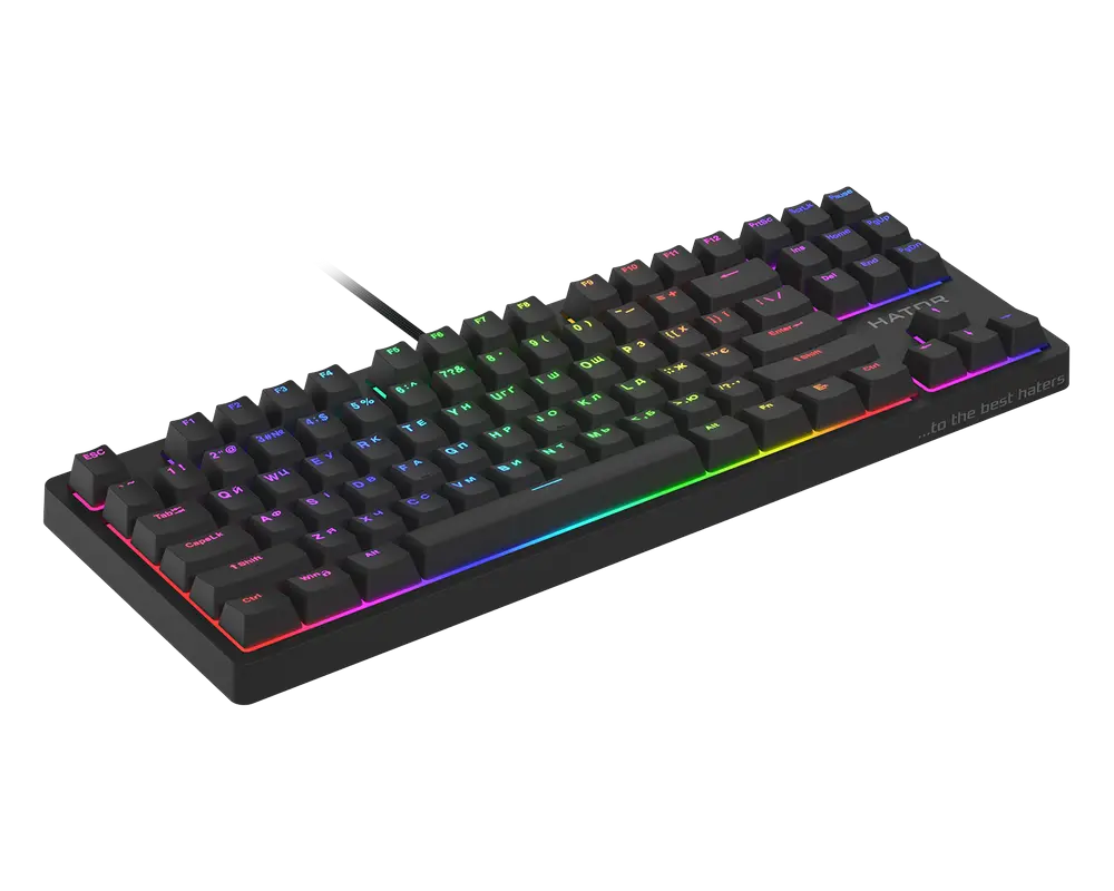 Клавиатура HATOR Rockfall 2 Mecha TKL, Проводное, Чёрный