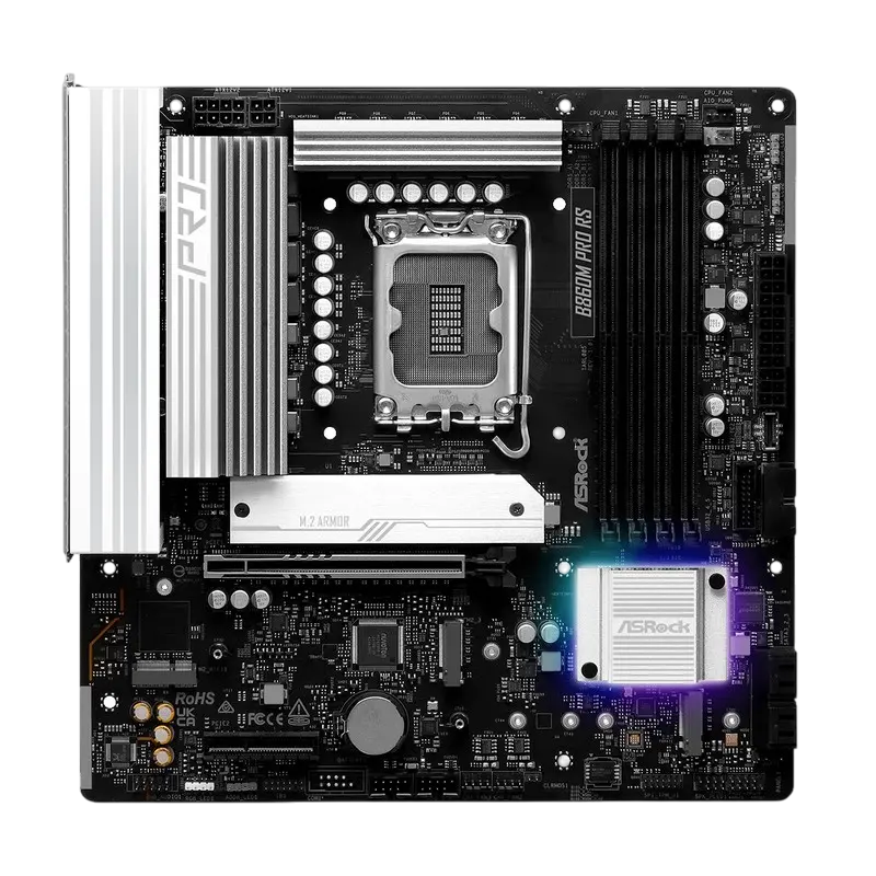 Placă de bază ASRock B860M PRO RS, LGA1851, Intel B860, Micro-ATX