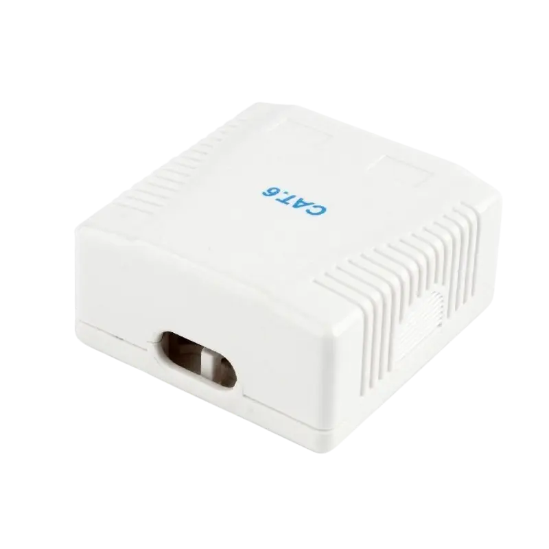 Priza pentru montare pe perete Cablexpert NCAC-2F6-01, Alb