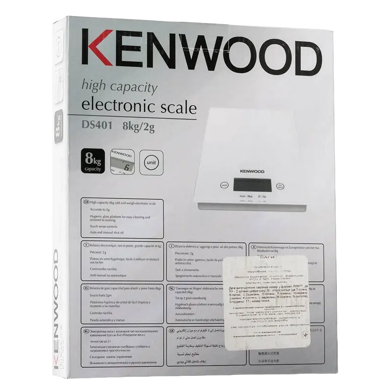 Cântar electronic de bucătărie Kenwood DS 401, Alb