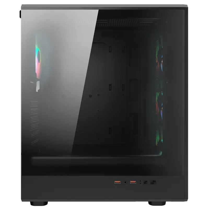 Carcasă PC Cougar Airface Pure RGB, Midi-Tower, Fără PSU, Negru