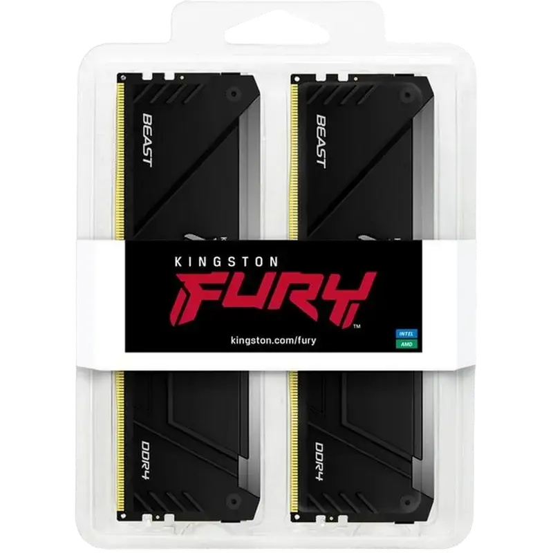 Memorie RAM Kingston FURY Beast RGB, DDR4 SDRAM, 3200 MHz, 32GB, KF432C16BB12AK2/32WP