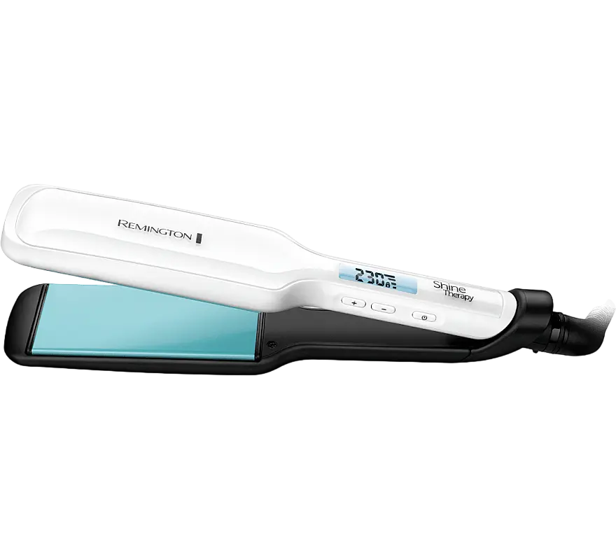 Îndreptător de păr Remington Shine Therapy S8550, Alb | Albastru