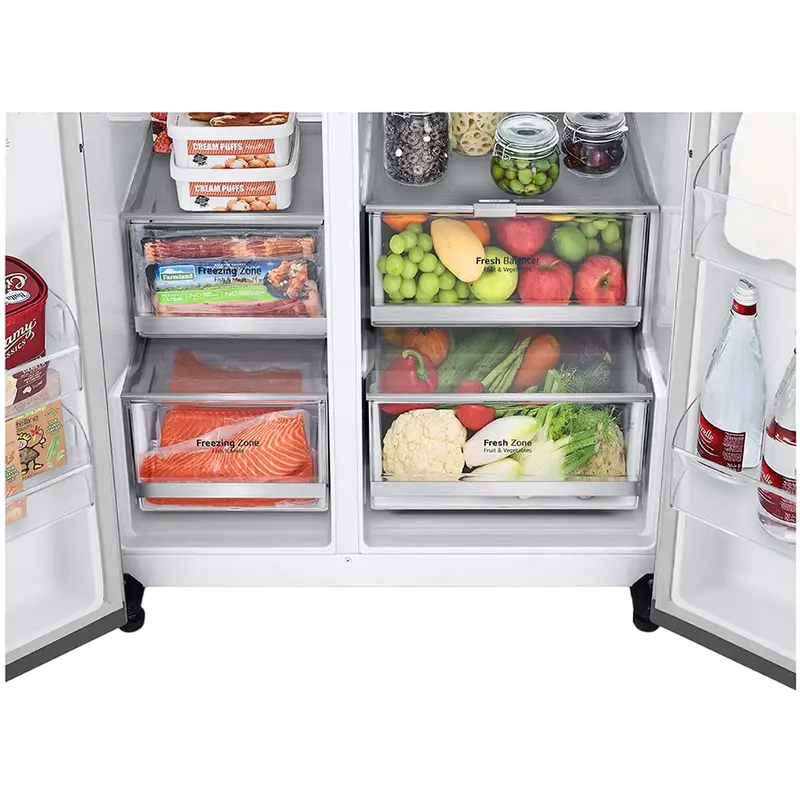 Холодильник LG GSXV80PZLE, InstaView Door-in-Door™, Серебристый