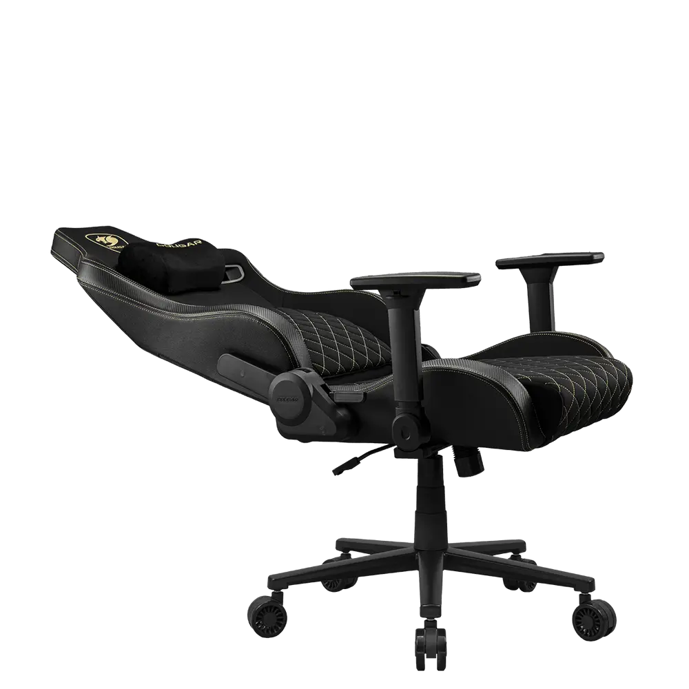 Scaun Gaming Cougar Defensor, Țesătură, PU Piele, Gold F