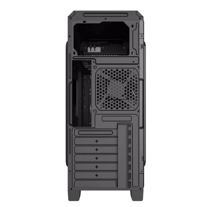 Компьютерный корпус Gamemax G561-BK, Midi-Tower, Без блока питания, Чёрный