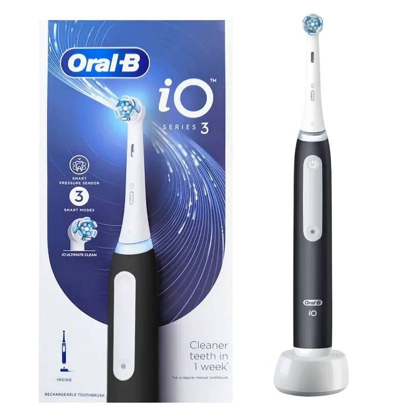 Электрическая зубная щетка Braun Oral-B iO3, Матовый Черный