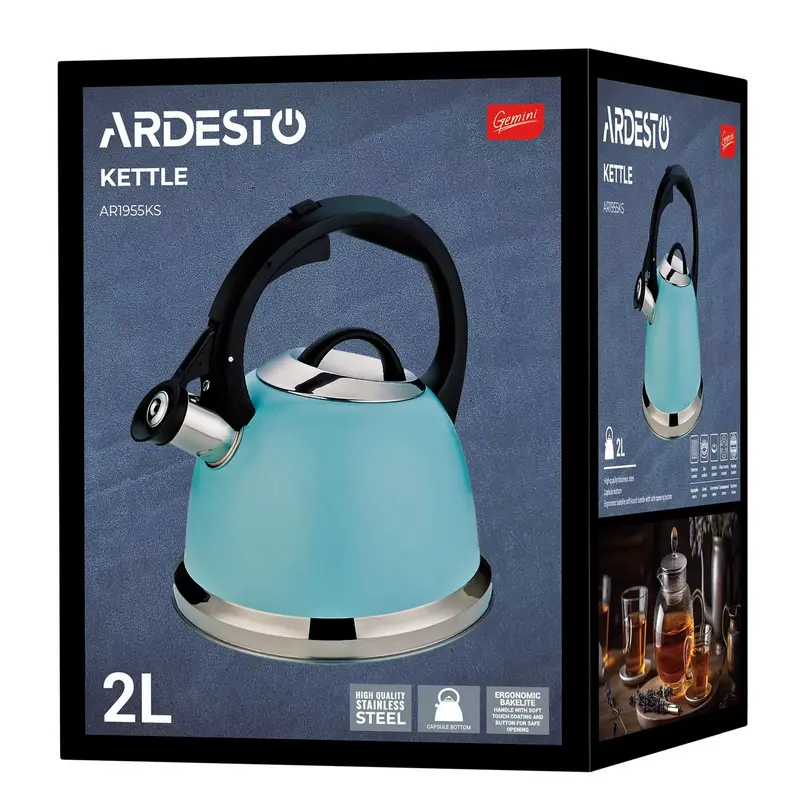 Чайник Ardesto AR1955KS, 2л, Голубой