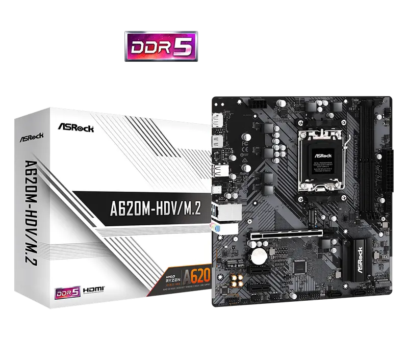 Placă de bază ASRock A620M-HDV/M.2, AM5, AMD ..