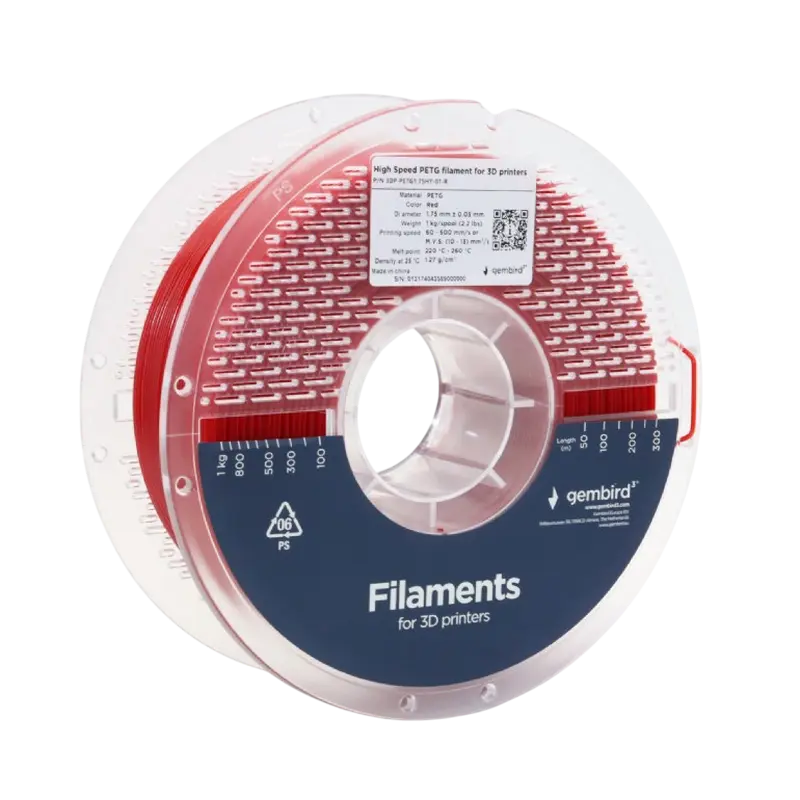 Fir de 3D imprimantă Gembird 3DP-PETG1.75HY-01-R