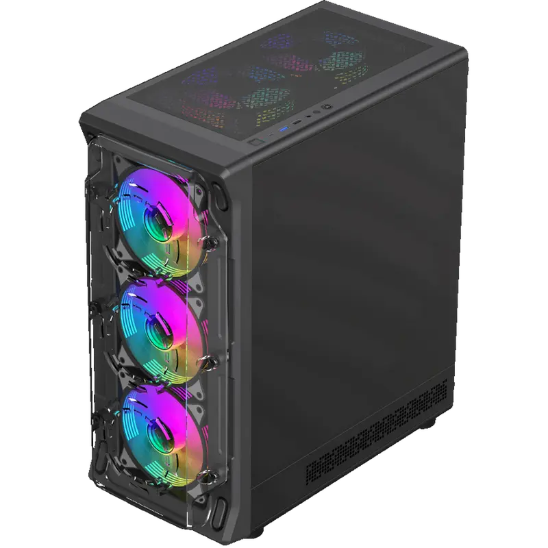 Carcasă PC Gamemax Starlight 2 AB, Midi-Tower, Fără PSU, Negru