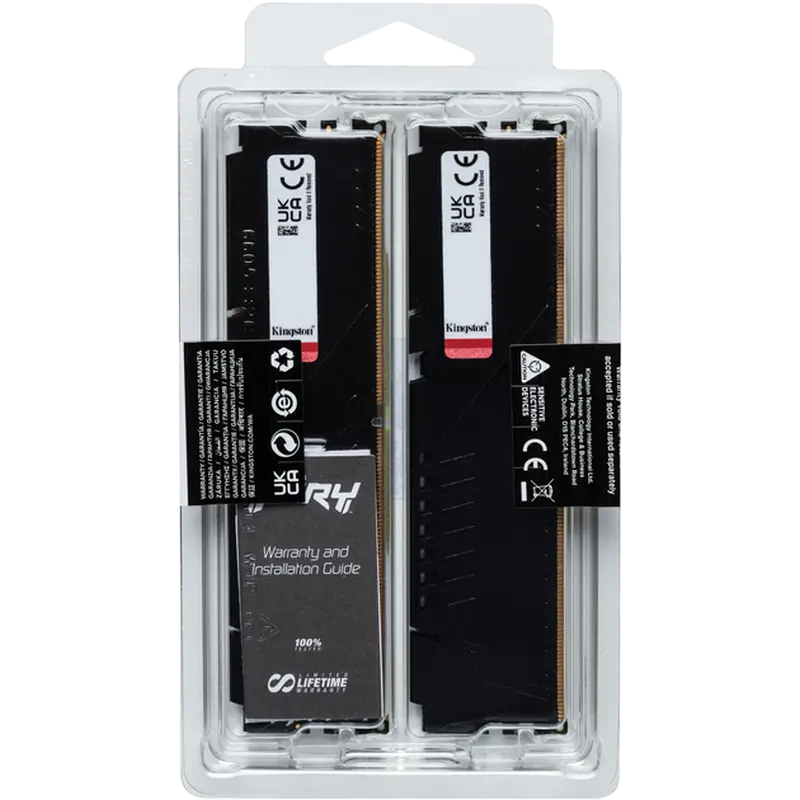 Оперативная память Kingston FURY Beast, DDR5 SDRAM, 6000 МГц, 32 Гб, KF560C30BBK2-32