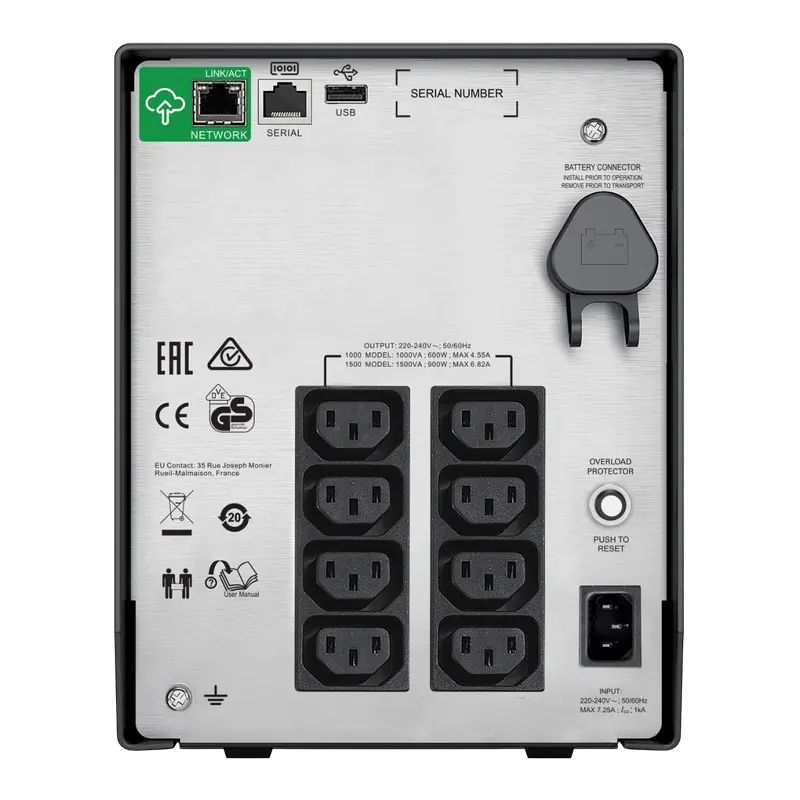 Источник бесперебойного питания APC SMC1500IC, Линейно-интерактивный, 1500VA, Башня