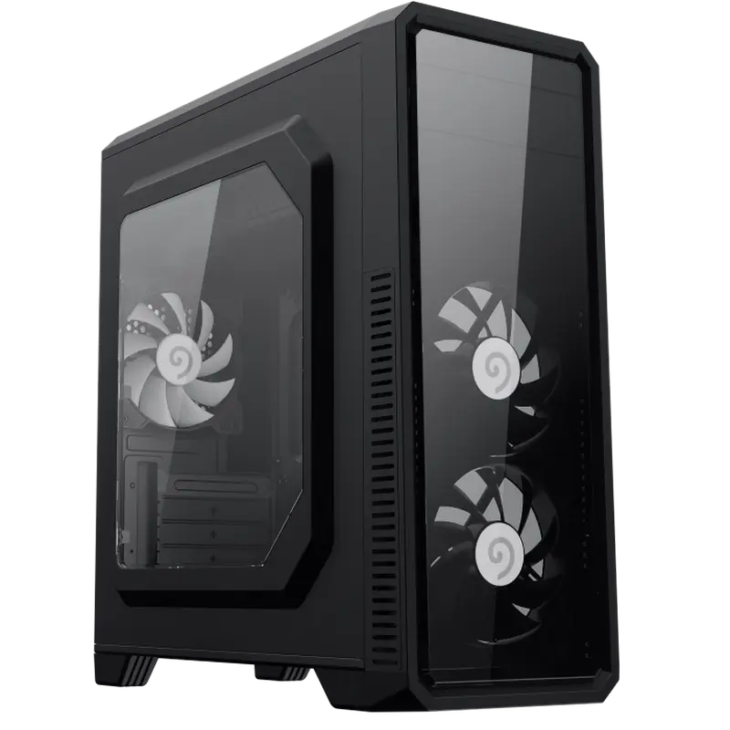 Компьютерный корпус Gamemax G561-BK, Midi-Tower, Без блока питания, Чёрный