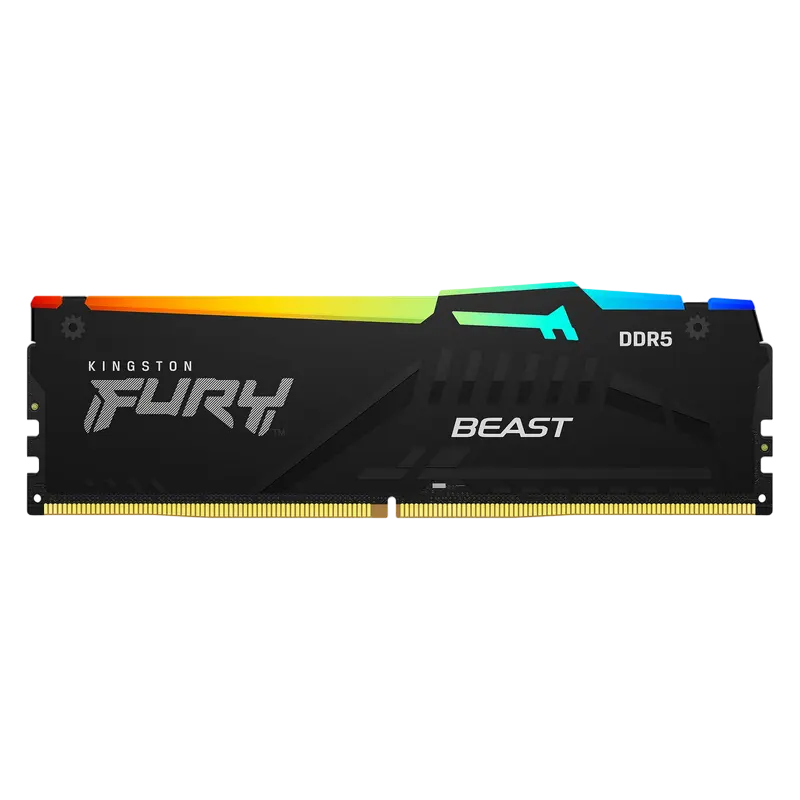 Memorie RAM Kingston FURY Beast RGB, DDR5 SDRAM, 5200 MHz, 32 GB, KF552C36BBEAK2-32