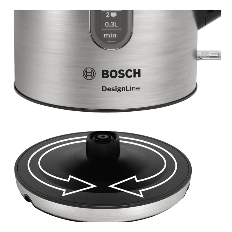Электрочайник Bosch TWK4P440, Нержавеющая сталь
