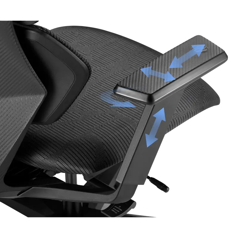 Scaun Gaming Lumi CH09-9, Textil, Negru