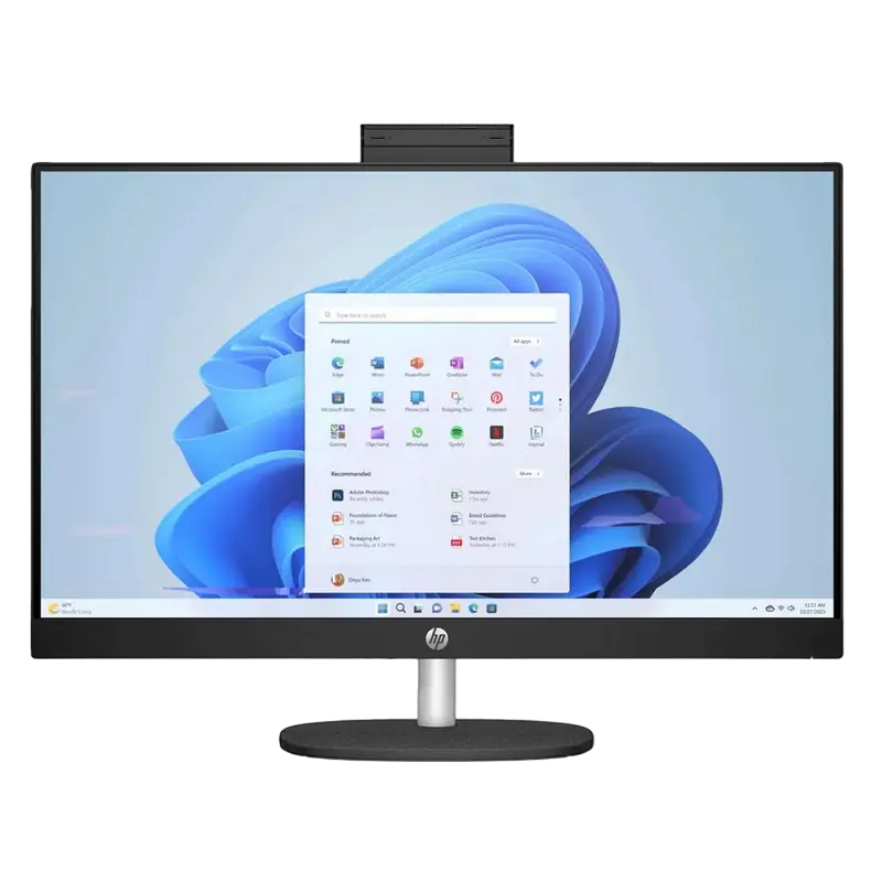 Computer All-in-One HP 27-cr0037ci, 27", Intel Core i3-1315U, 8GB/512GB, FreeDOS, Negru
