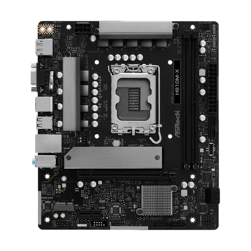 Placă de bază ASRock H810M-X, LGA1851, Intel H810, Micro-ATX