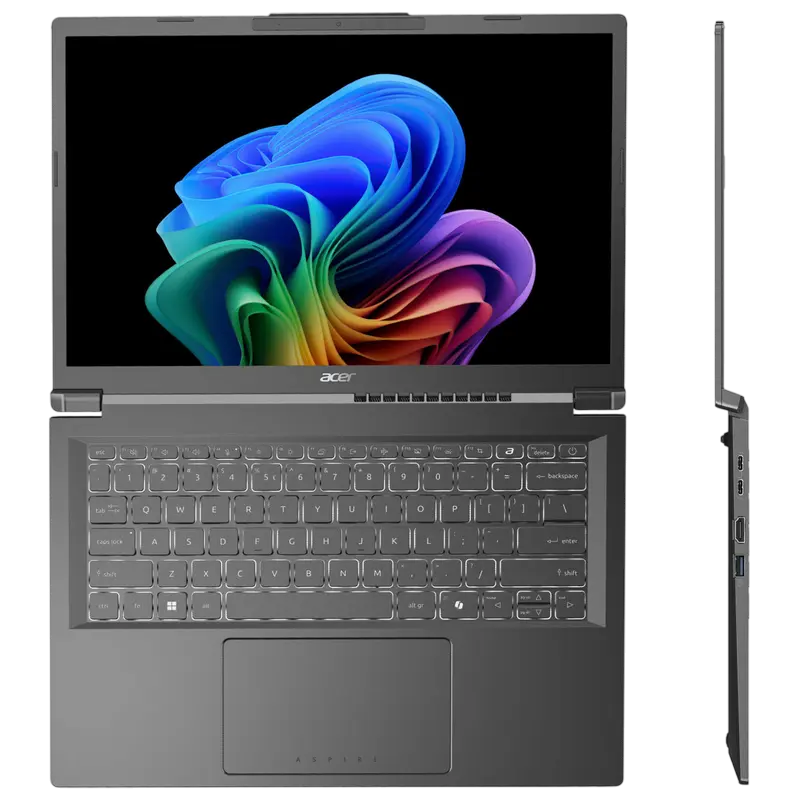 Laptop 14" Acer Aspire 14 AI, Steel Gray, Intel Core Ultra 7 258V, 32GB/1024GB, Windows 11 Home