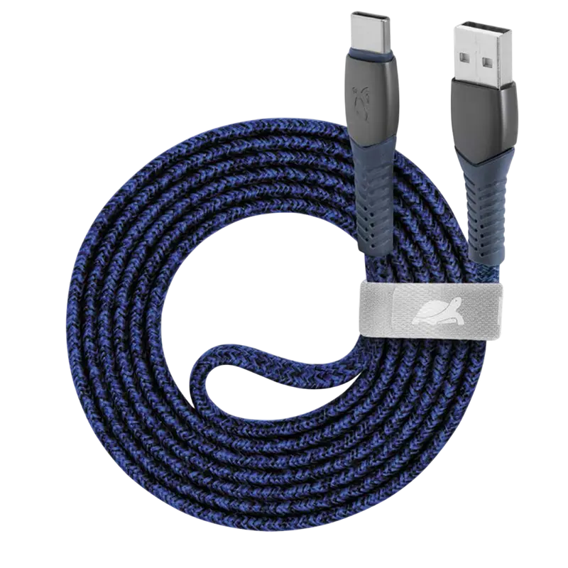 Cablu încărcare și sincronizare Rivacase PS6102 BL12, USB Type-A/USB Type-C, 1,2m, Albastru