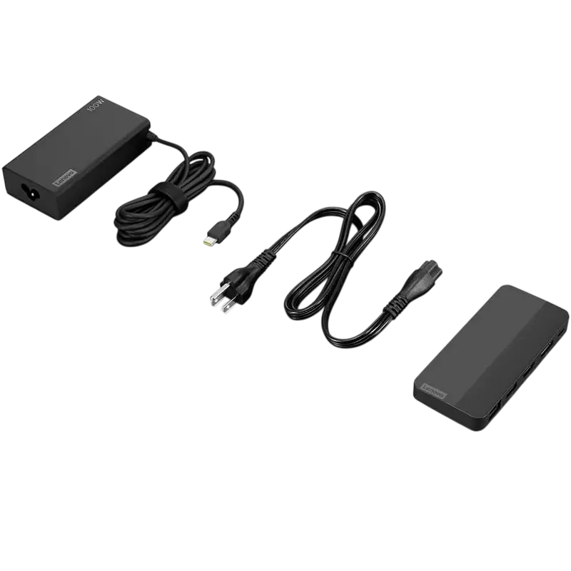 Stație Docking Lenovo USB-C Dual Display Travel Dock, Negru