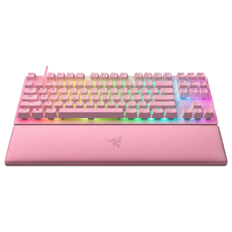 Клавиатура Razer Huntsman V2 TKL, Проводное, Розовый