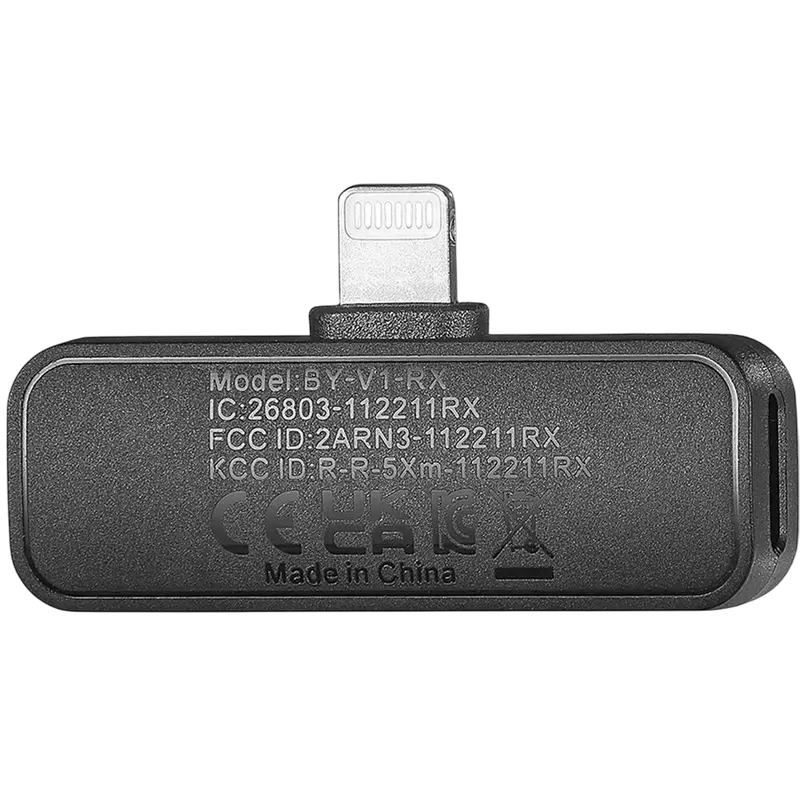 Microfon portabil pentru înregistrare vocală Boya BY-V1, Fără fir, Negru