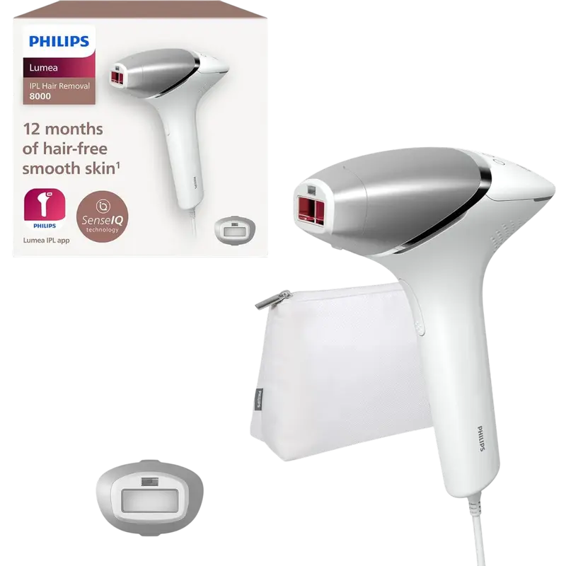 Epilator cu fototrapie Philips BRI940/00, Alb