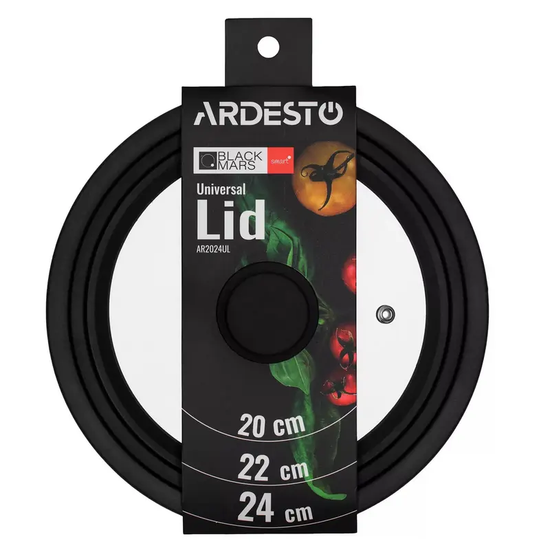 Capac Ardesto Black Mars Smart AR2024UL, 24cm, Negru | Transparent