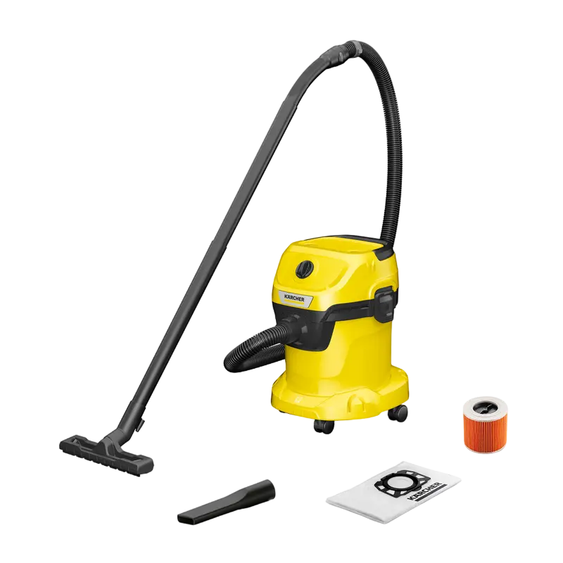 Aspirator Karcher 1.628-122.01 WD 3 V-15/6/20 + Filtre-saci KFI 357, Galben